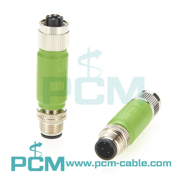 M12 Adapter D-code Male To X-code Female