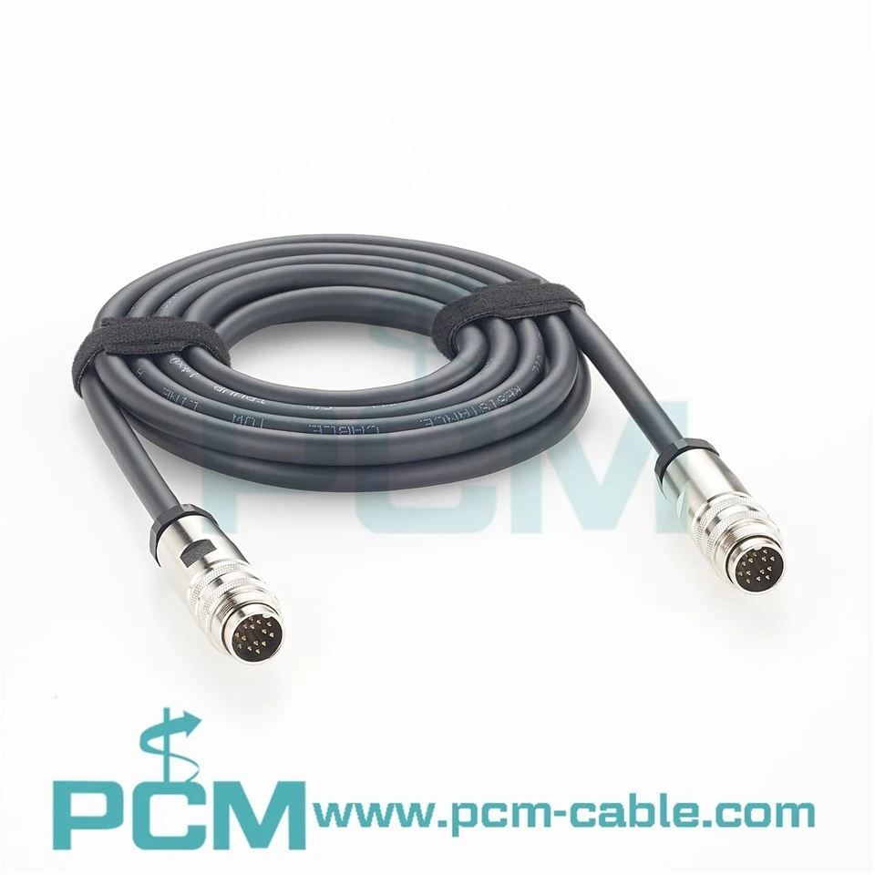 M16 14 Pin Male To Male 3D Profiler Sensor Cable factory