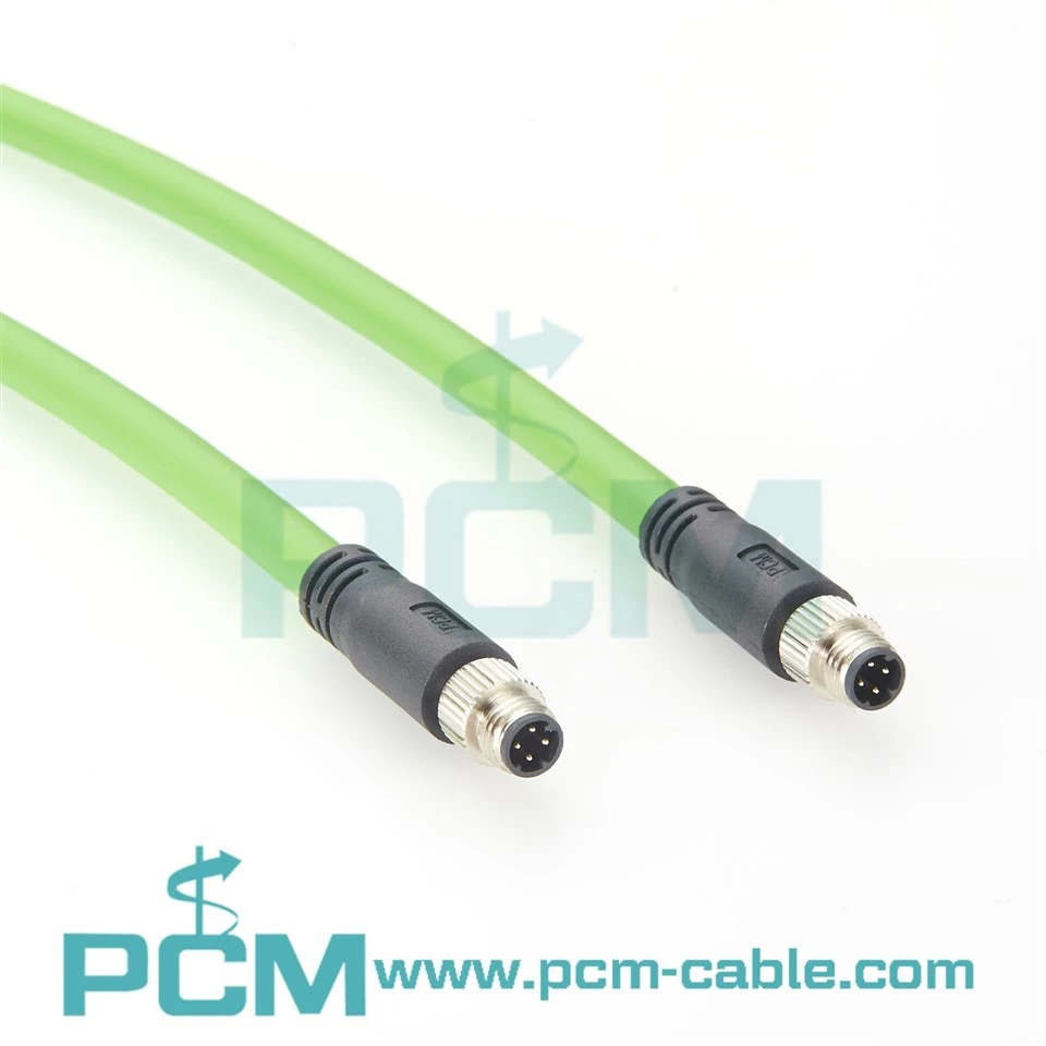 M8 D-Code 4 Pin Male to Male Industrial Profinet Cable suppliers