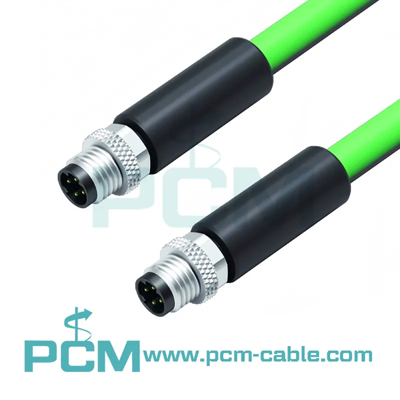 M8 Profinet Cable 4 Pin Male To Male