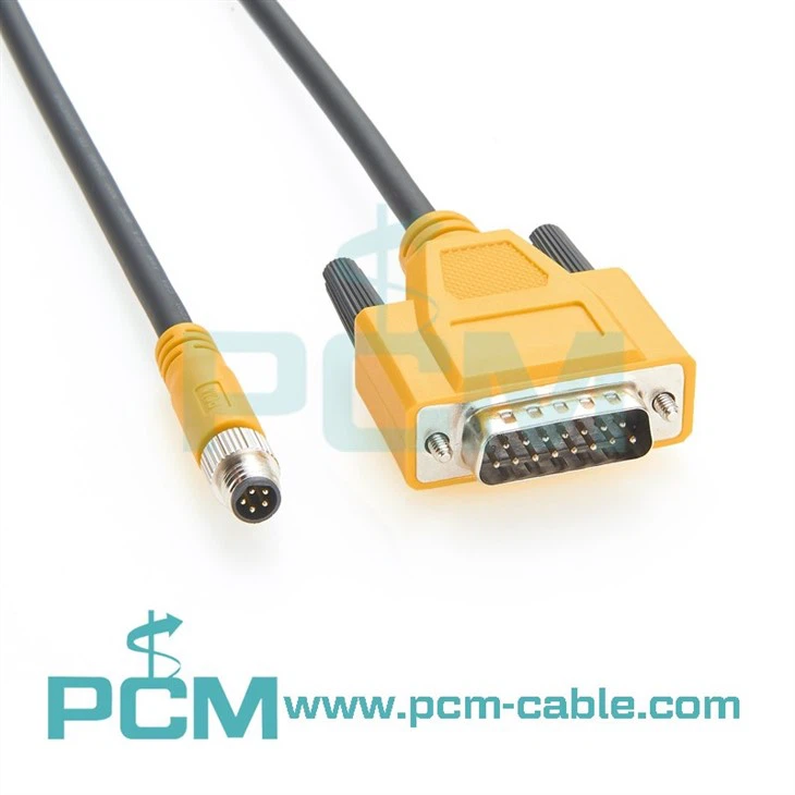 M12-8 to DB15 IO Connection Cable for Vision Systems – Compatible with Cognex CIO-MICRO Module