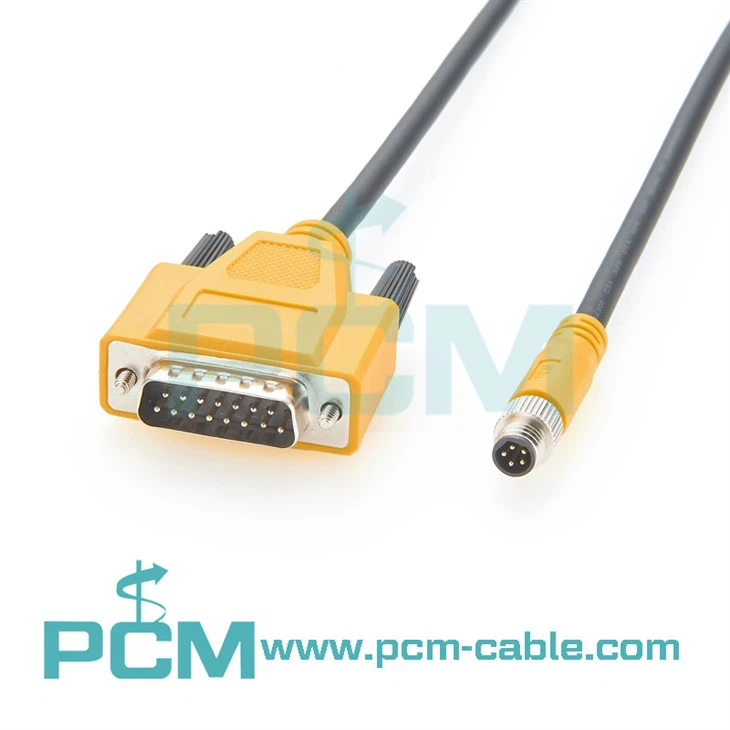 M8 To DB15 I/O Module Cable For Cognex Vision System