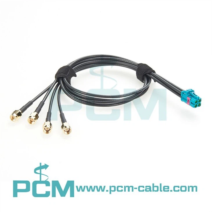 MATE AX Jack To 4 SMA Plug RF Cable Assembly With DACAR 462
