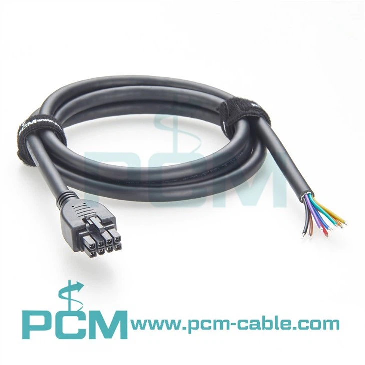 Molex Mini-Fit Jr. 8-Pin Power Cable Overmolded 39-01-2080 to Open-End Wire