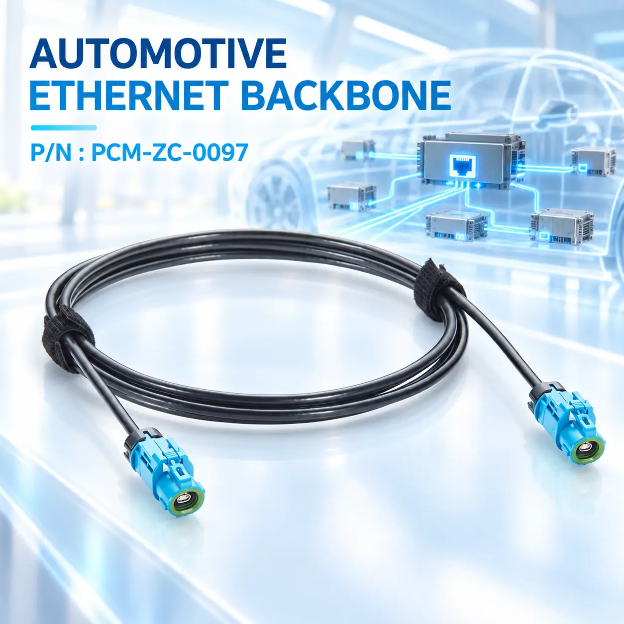 Waterproof H-MTD Automotive Ethernet Cable Guide: 10Gbps, 100Ω Shielding, ADA...