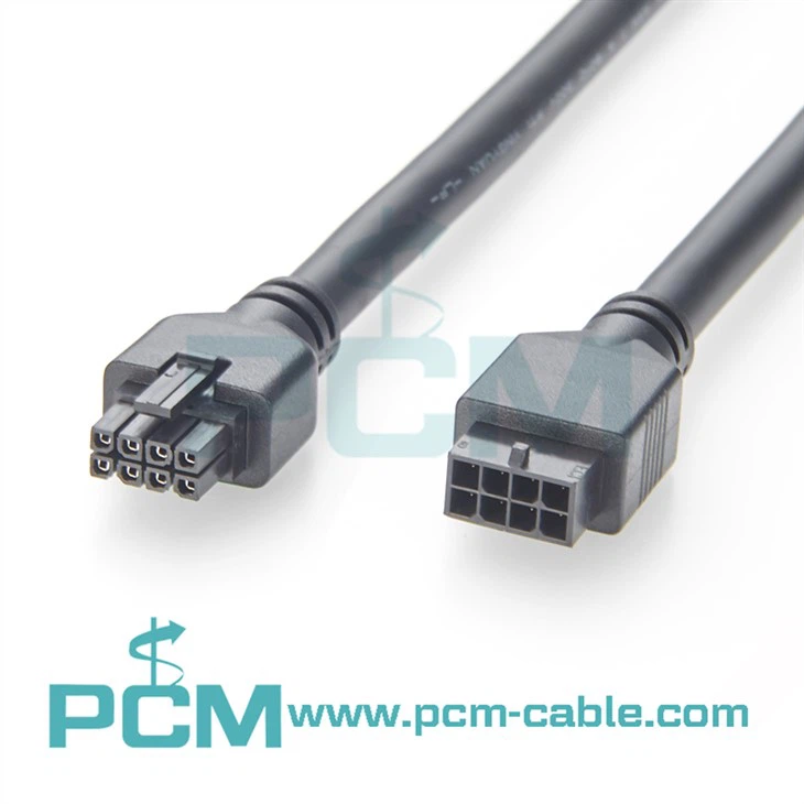 Molex Micro-fit Microfit 3.0 43020-0801 Connector to 43025-0800 Connector 8 Pin Overmolded Cable Wire Harness