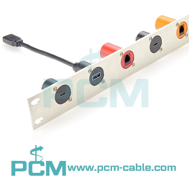 USB 3.0 Feed Through Cable D-Shape Housing