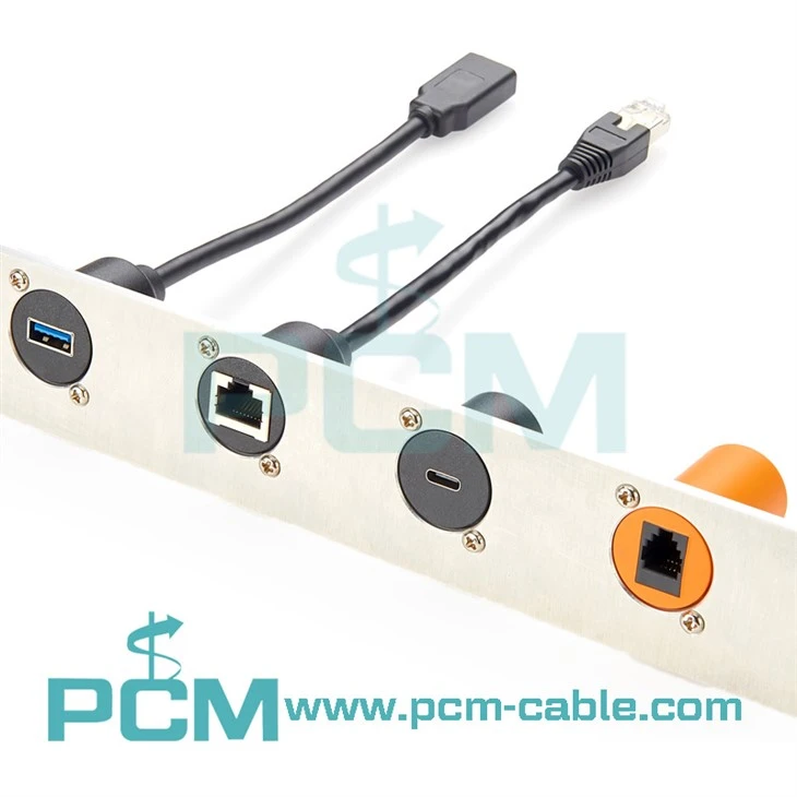 Rj45 Cat6 D-type Ethernet Panel Mount Classis Conector