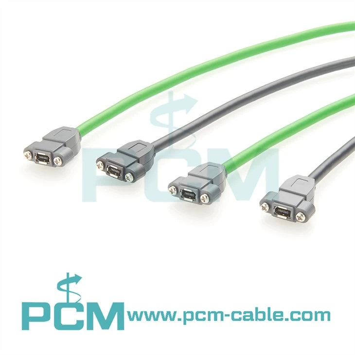 IX A Key B key panel mount cable assembly