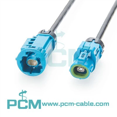 Waterproof H-MTD Male To Female Automotive Ethernet Cable