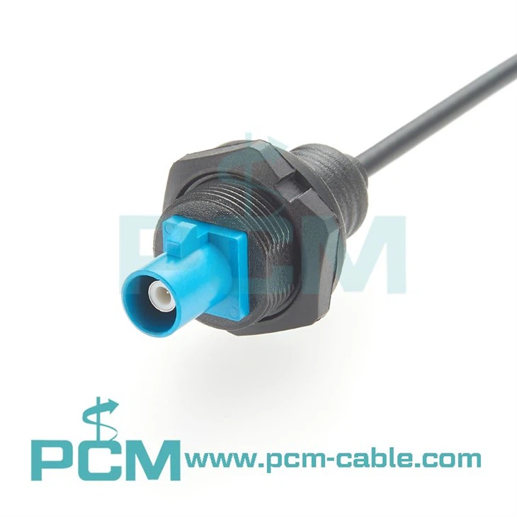 Durable Fakra Extension Cable with Panel Mount for Seamless Connectivity in High-Frequency Systems