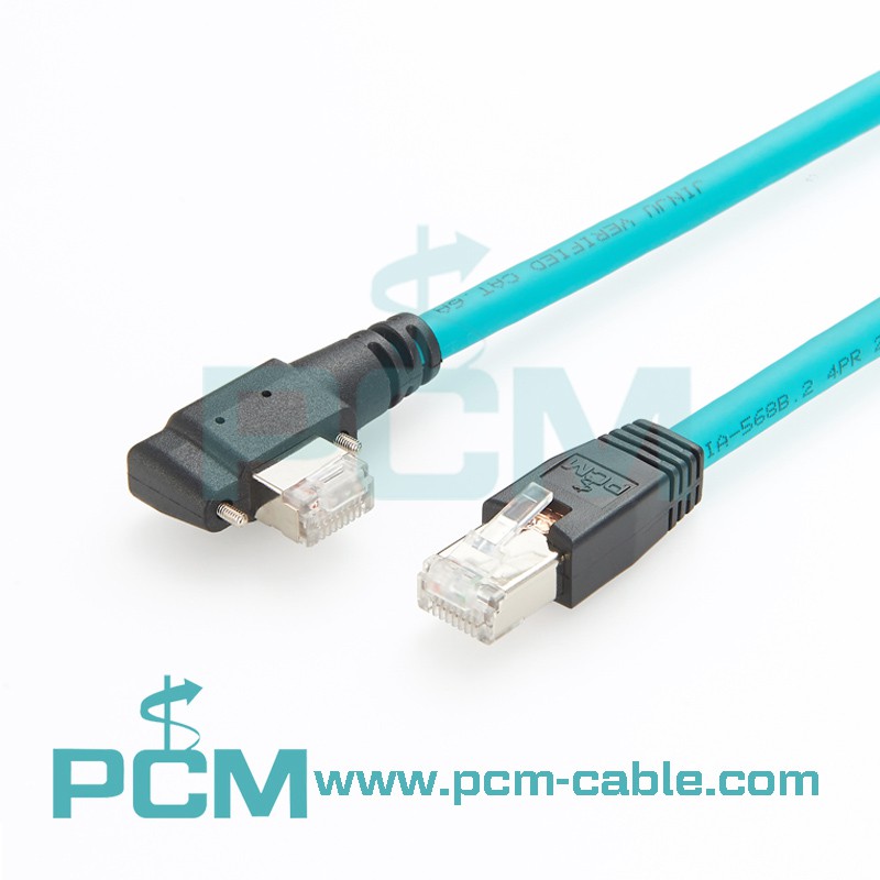 GigE Camera Cable GigE Vision High Flex CAT6A Cable With Thumb Screw Lock for Towing Chain Industrial Camera Machine Vision GigE Camera Cable GigE Vision High Flex CAT6A Cable With Thumb Screw Lock for Towing Chain Industrial Camera Machine Vision