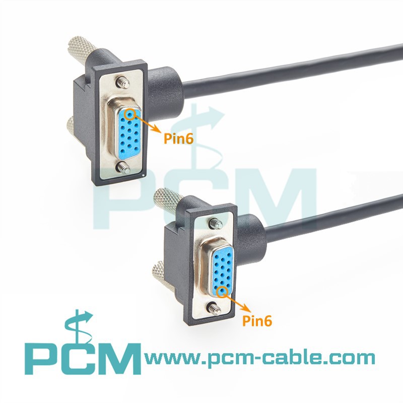 HD15 VGA Male to Female 90 Degree Up Angle Down Angle Cable HD15 VGA Male to Female 90 Degree Up Angle Down Angle Cable