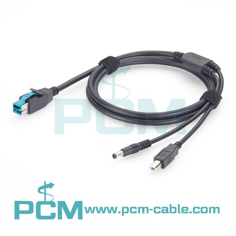 Custom 12V Powered USB 12V to USB B Male DC5521 DC 55x21 Y Cable for Printer Custom 12V Powered USB 12V to USB B Male DC5521 DC 55x21 Y Cable for Printer