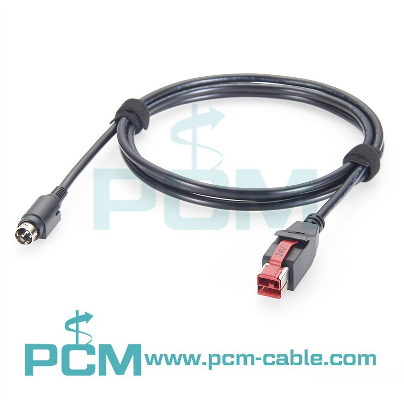 24V PoweredUSB to Standard USBB and Hosiden-M Powered Cable 24V PoweredUSB to Standard USBB and Hosiden-M Powered Cable