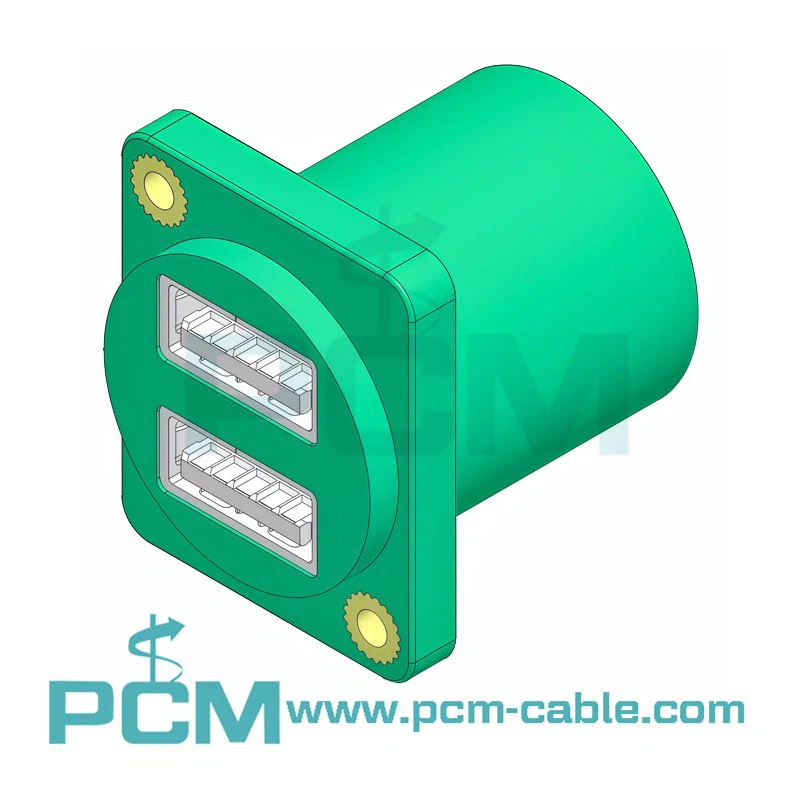 Dual USB 30 Panel Mount Connector Adapter D-Type USB Female to Female Through Socket with Install Screw High Speed 5Gbps Data Transfer 5V2A Power Dual USB 30 Panel Mount Connector Adapter D-Type USB Female to Female Through Socket with Install Screw High Speed 5Gbps Data Transfer 5V2A Power