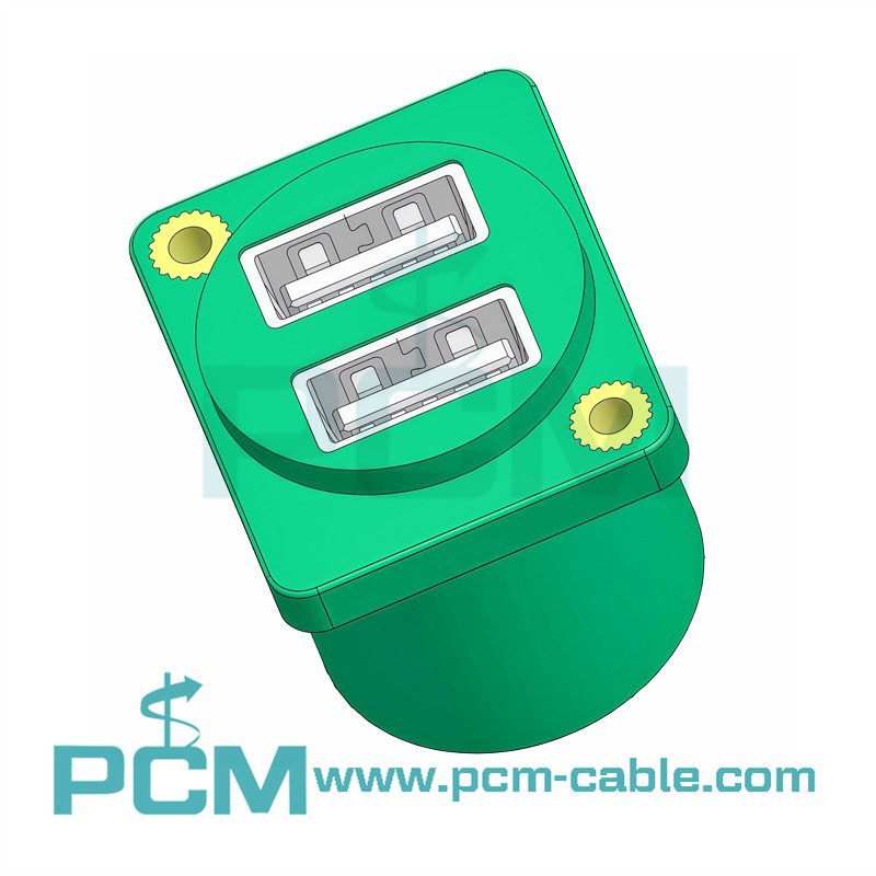 D-Shape USB 30 Feedthrough Connector for Rack and Panel Systems D-Shape USB 30 Feedthrough Connector for Rack and Panel Systems