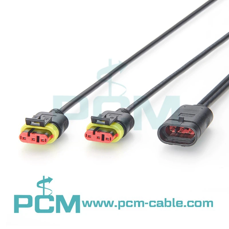 3 Way AMP SuperSeal Splitter Cable for Industrial Equipment 3 Way AMP SuperSeal Splitter Cable for Industrial Equipment