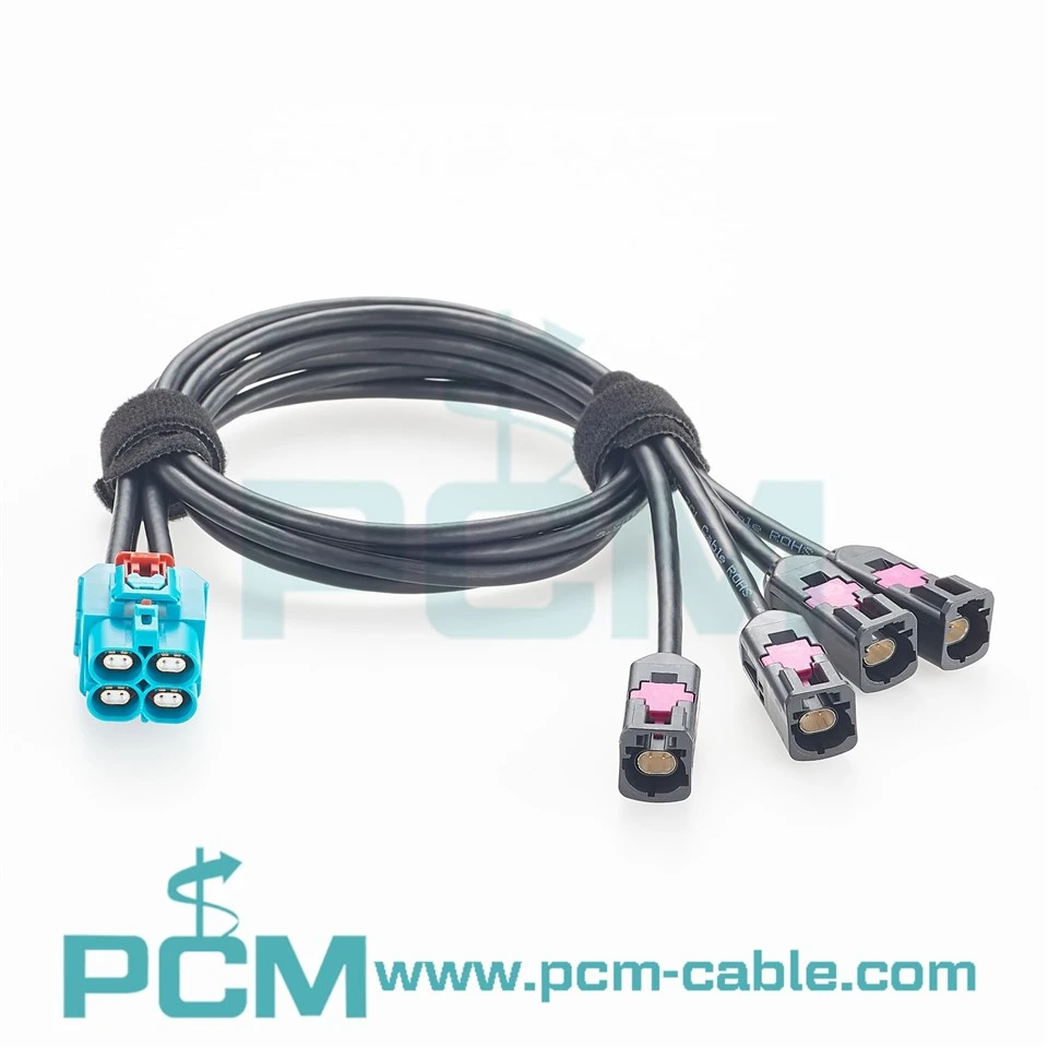 Quad GEMnet Automotive Ethernet Breakout Cable TE1-2386629-4 to 2368003-1 best