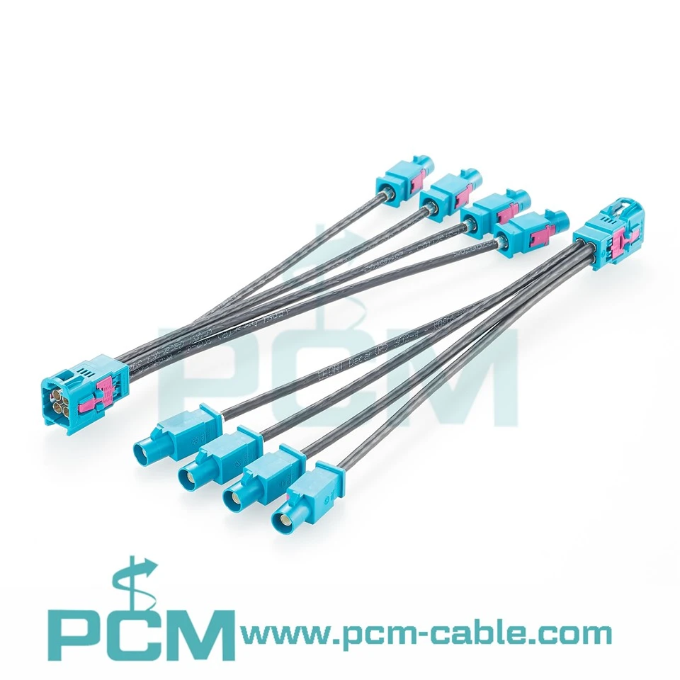 Quad HFM Mini FAKRA Male Cable 150mm