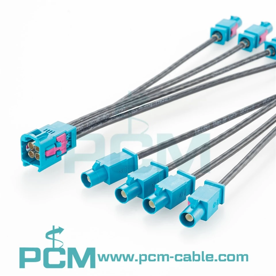 Quad HFM Mini FAKRA Male Cable 150mm suppliers