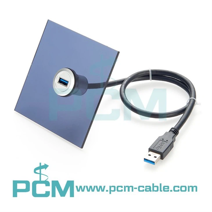 USB 3.0 Panel Mount Extension Cable