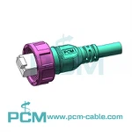 Rugged Waterproof Ethernet Cable RJ45 Male To Male