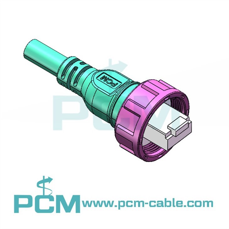 Shielded Cat8 RJ45 Cable Panel Mount for Harsh Environments