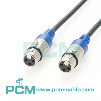 3 Pin XLR Female To Female Microphone Mic Cable For Audio And Sound Equipments