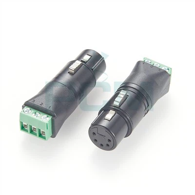 5 Pin Female XLR DMX To Screw Terminal Adapter
