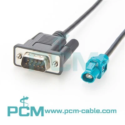 Custom DB9 To H-MTD Female Interface Cable For Automotive Use