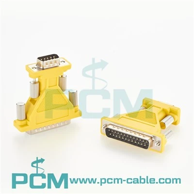 DB25 Male to DB9 Male D-Sub RS232 Serial Adapter