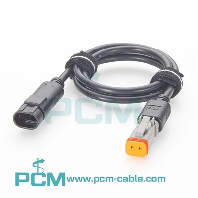 Deutsch DT06-2S To Superseal 2 Pin Adapter Cable