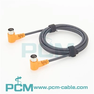 90 Degree Right Angle 5 Pin MIDI Audio Cable