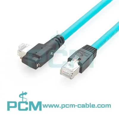 GigE Machine Vision Cables High Flex Screw Lock Horizontal For CCD Industrial Camera