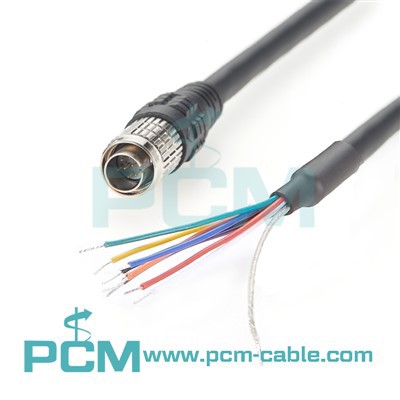 High Flex 8 Pin Hirose Male HR25-7TP-8P Power Trigger I/O Cable For Industrial Cameras