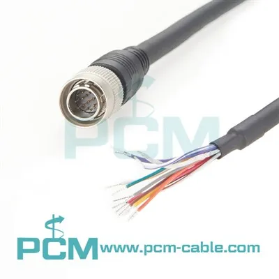 Hirose 12 Pin Male HR10A-10P-12P To Open End Flying Cable Bare Wire