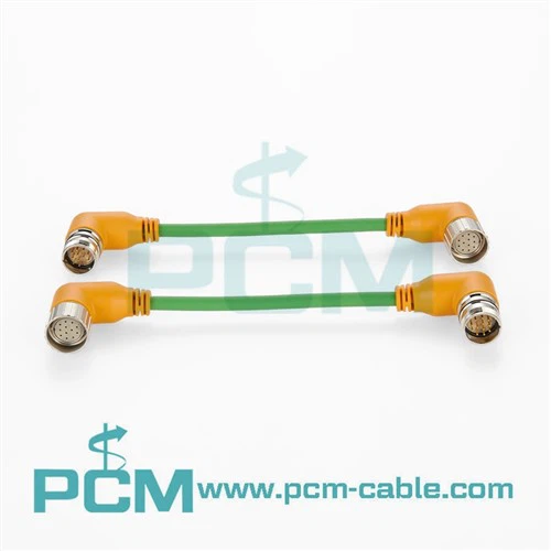 M23 Cordsets For Industrial Application Right Angle