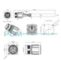 M23 Hybrid Panel Mount Cable