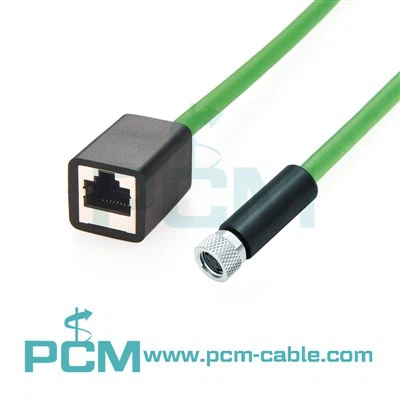 M8 Female To RJ45 Female Profinet Cable