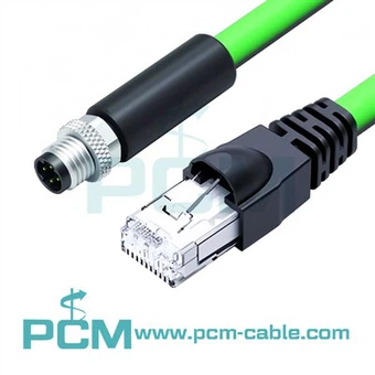 M8 Male To RJ45 Male Profinet Cable