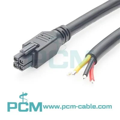 Mega-Fit To Open Wire Cable Assembly 4Pin High-Current Power Harness