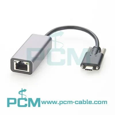 Mesa Pro Screw Locking USB C To Ethernet Cable