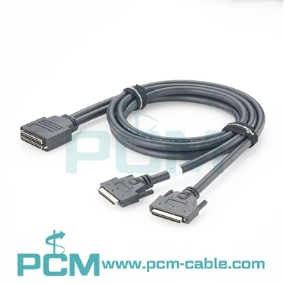 Mini SCSI 68 Pin to Dual VHDCI 68 Pin Cable