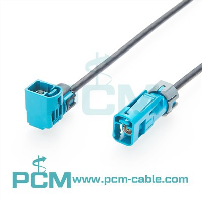 Right Angle Fakra Z Code IP67 Waterproof RF Cable Assembly