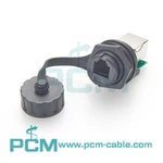 RJ12 6P6C Panel Mount Waterproof Connector