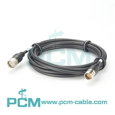 Torsion Resistant M23 12-Pin Extension Cable For Industrial Automation
