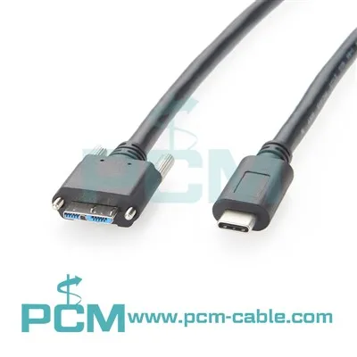 USB Vision Cable USB C To USB 3.0 Micro B Screw Locking Cable
