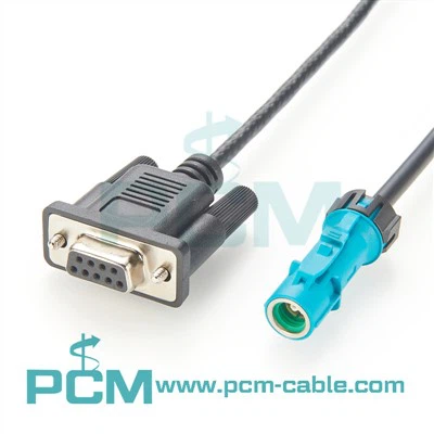 Waterproof HSD To D-SUB9 Cable Assembly For BroadR-Reach Ethernet Interfaces