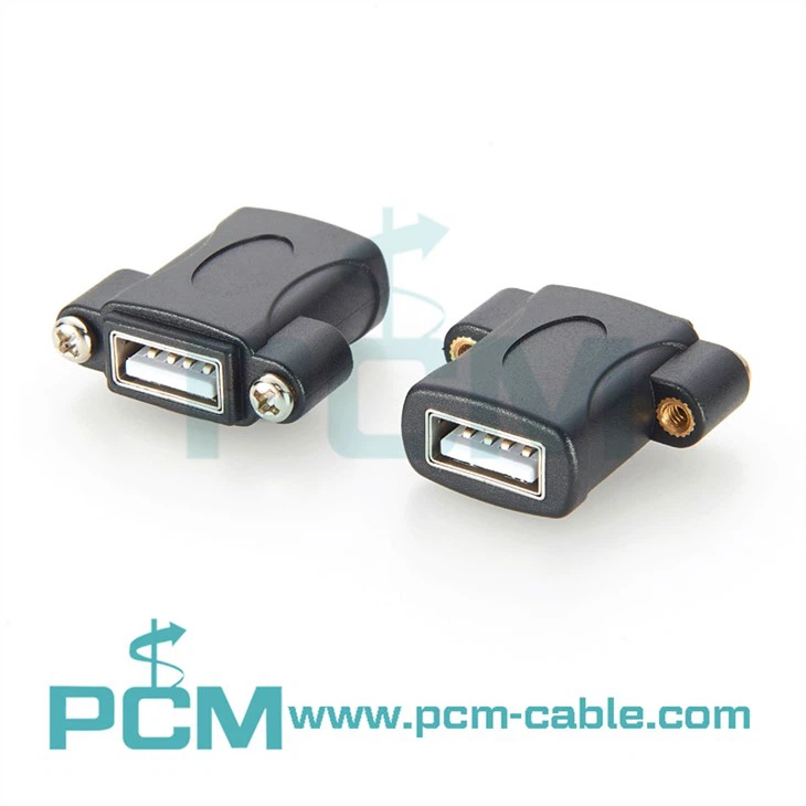 USB 2.0 Female To Female Panel Mount Adapter